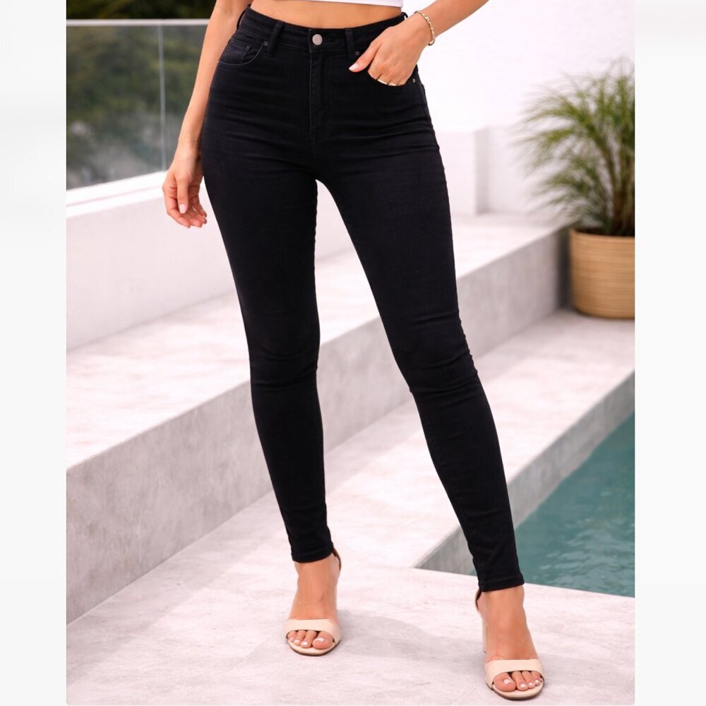 Abercrombie & Fitch High Rise Super Skinny Jeans 10/30 Regular Black